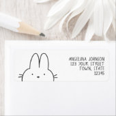 Einfache Niedliche Schwarz-Weiß-Rücksendeadresse (Insitu)