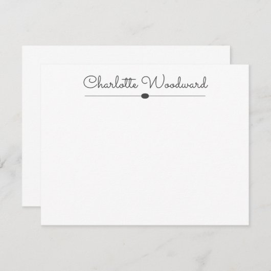 Einfache Niedliche Script-Personalisierte Note Mitteilungskarte (Vorne/Hinten)