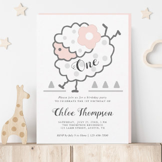 Einfache Niedliche Sprungkuppel Pink & White 1. Ge Einladung