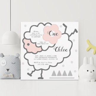 Einfache Niedliche Sprungkuppel Pink & White 1. Ge Einladung