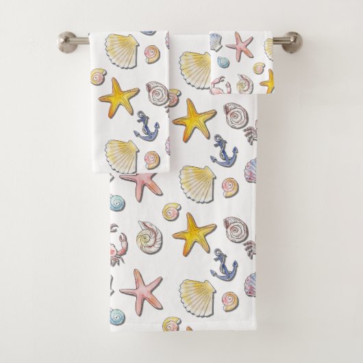 Einfache Niedliche Strandgestaltung Badhandtuch Set (Insitu)