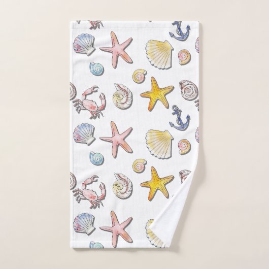 Einfache Niedliche Strandgestaltung Badhandtuch Set (Handtuch)