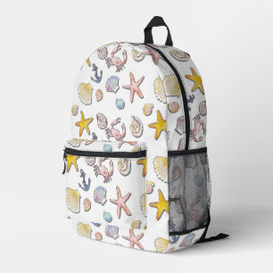 Einfache Niedliche Strandgestaltung Bedruckter Rucksack