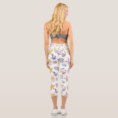 Einfache Niedliche Strandgestaltung Capri Leggings (Rückseite)
