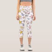 Einfache Niedliche Strandgestaltung Capri Leggings (Vorderseite)