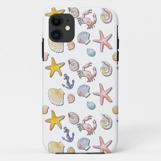 Einfache Niedliche Strandgestaltung Case-Mate iPhone Hülle (Rückseite)