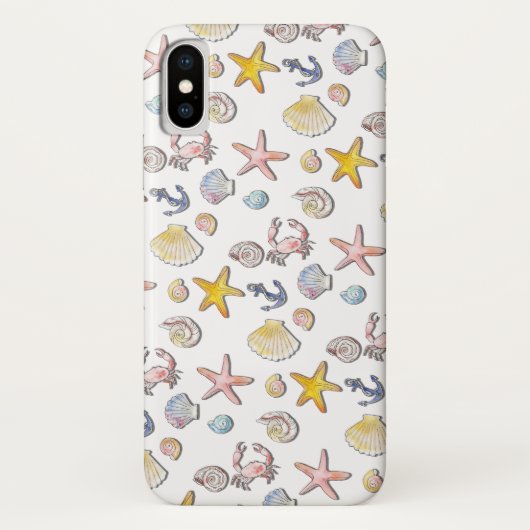 Einfache Niedliche Strandgestaltung Case-Mate iPhone Hülle (Rückseite)