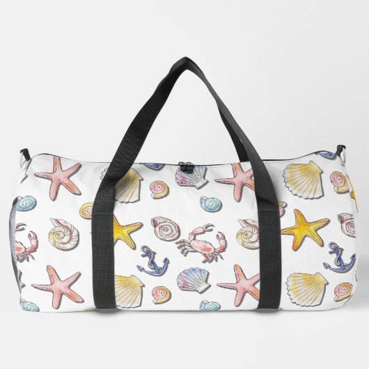 Einfache Niedliche Strandgestaltung Duffle Bag (Rückseite)