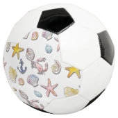 Einfache Niedliche Strandgestaltung Fußball (Dreiviertel)