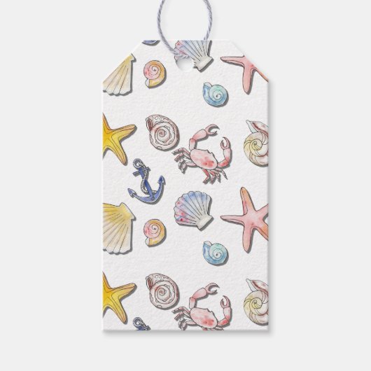 Einfache Niedliche Strandgestaltung Geschenkanhänger (Vorderseite)