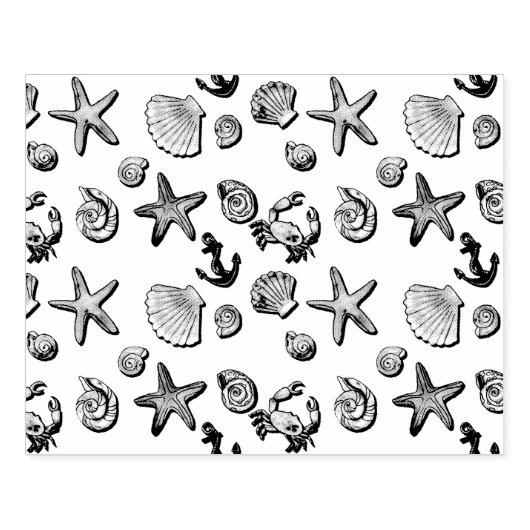 Einfache Niedliche Strandgestaltung Gummistempel (Prägung)