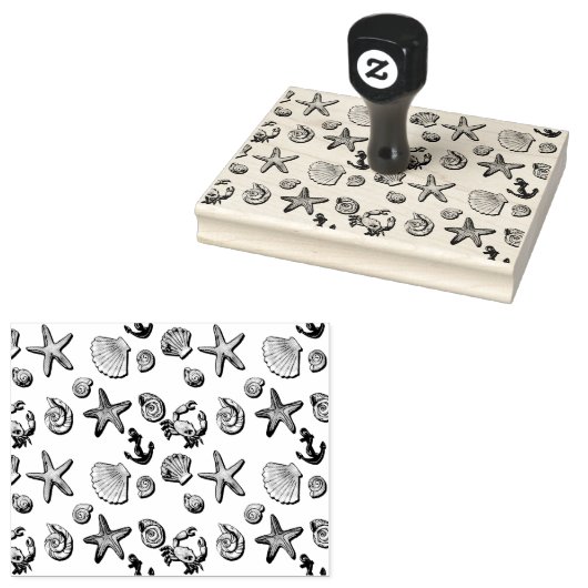 Einfache Niedliche Strandgestaltung Gummistempel (Stempel)