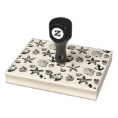 Einfache Niedliche Strandgestaltung Gummistempel (Stempel)