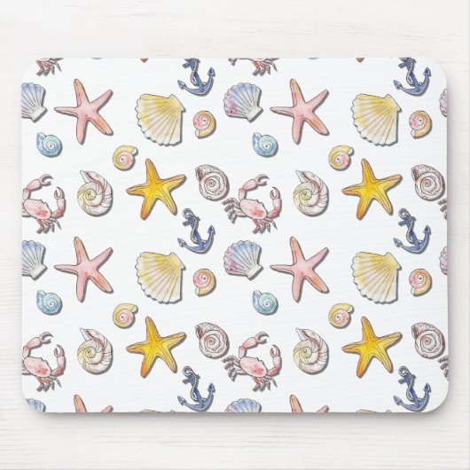 Einfache Niedliche Strandgestaltung Mousepad (Vorne)