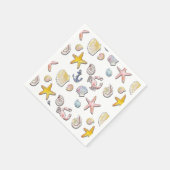 Einfache Niedliche Strandgestaltung Serviette (Ecke)