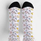 Einfache Niedliche Strandgestaltung Socken (Oben)
