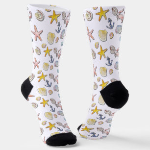 Einfache Niedliche Strandgestaltung Socken