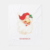 Einfache Niedliche Vintage Weihnachtszeit Fleecedecke (Vorderseite)