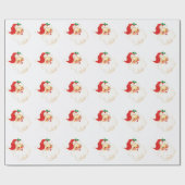 Einfache Niedliche Vintage Weihnachtszeit Geschenkpapier (Flach)