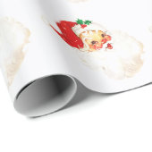 Einfache Niedliche Vintage Weihnachtszeit Geschenkpapier (Rolleneckpunkt)