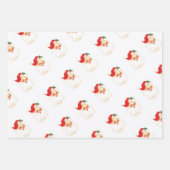 Einfache Niedliche Vintage Weihnachtszeit Geschenkpapier Set (Vorderseite)