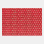 Einfache, niedliche, weiße Herzen - Valentinins Mu Geschenkpapier Set (Vorderseite 3)