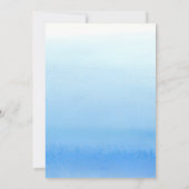 Einfache Niedliche Whale Blue Sea 2. Geburtstag Einladung (Rückseite)