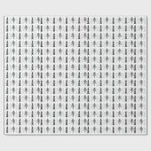 Einfache nordische Bäume | Schwarz-weiße Weihnacht Geschenkpapier (Flach)