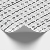 Einfache nordische Bäume | Schwarz-weiße Weihnacht Geschenkpapier (Ecke)