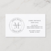 Einfache Notar-Briefmarke Notar-Signatur-Agent Visitenkarte (Vorderseite)