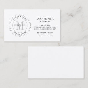 Einfache Notar-Briefmarke Notar-Signatur-Agent Visitenkarte