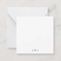 Einfache Notizkarte für Monogramm.