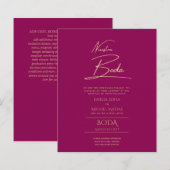 Einfache Nuestra BODA Spanischer Hochzeitstext nur (Vorne/Hinten)