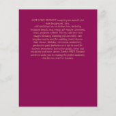 Einfache Nuestra BODA Spanischer Hochzeitstext nur (Rückseite)