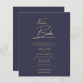 Einfache Nuestra BODA Spanischer Hochzeitstext nur (Vorne/Hinten)