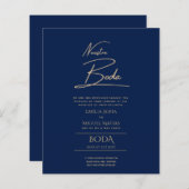 Einfache Nuestra BODA Spanischer Hochzeitstext nur (Vorne/Hinten)