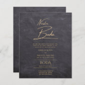 Einfache Nuestra BODA Spanischer Hochzeitstext nur (Vorne/Hinten)