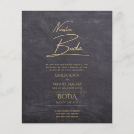 Einfache Nuestra BODA Spanischer Hochzeitstext nur