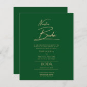 Einfache Nuestra BODA Spanischer Hochzeitstext nur (Vorne/Hinten)