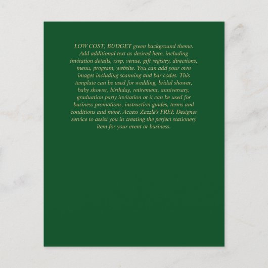 Einfache Nuestra BODA Spanischer Hochzeitstext nur (Rückseite)