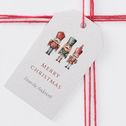 Einfache Nutchracker Weihnachtsmarke Geschenkanhänger