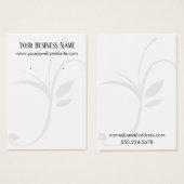 Einfache Off-White-Leaf-Ohrring-Display-Karten (Vorne & Hinten)