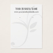 Einfache Off-White-Leaf-Ohrring-Display-Karten (Vorderseite)