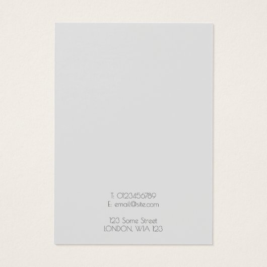 Einfache Ohrkarte (Rückseite)