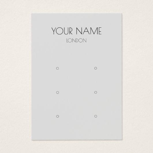 Einfache Ohrkarte (Vorderseite)