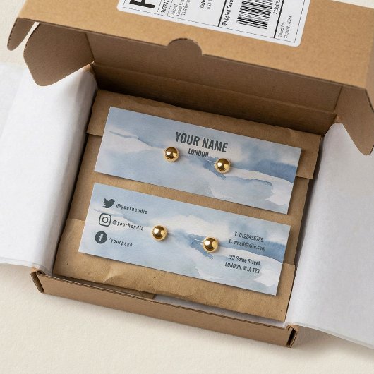 Einfache Ohrkarte für Aquarellbilder