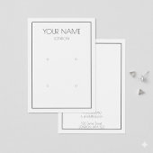 Einfache Ohrring-Display-Karte mit dünner Grenze