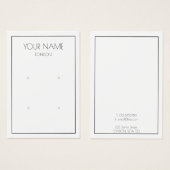 Einfache Ohrring-Display-Karte mit dünner Grenze (Vorne & Hinten)