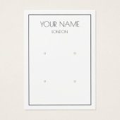 Einfache Ohrring-Display-Karte mit dünner Grenze (Vorderseite)