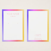 Einfache Ohrring-Display-Karte mit farbenfroher Gr (Vorne & Hinten)